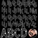 Yinder 52 Pieces Glitter Rhinestone Letter Stickers Crystal Rhinestone Iron on Letter Self Adhesive A-Z Glitter Resin Stickers for Clothing Art DIY Works (Black)