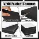 4 Pcs 1" Thick Foam Padding Sheet with Adhesive Backing Closed Cell 4 Inch x 4 Inch Self Stick Neoprene Insulation Foam Sheet Black for Furniture Cars Speakers