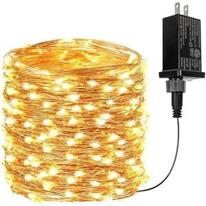 66Ft 200 LED Fairy Lights Plug in, Waterproof String Lights Outdoor & Indoor 8 Modes Christmas Light Bedroom Decor, Timer Twinkle Lights for Girl's Room Garden Party Christmas Decorations (Warm White)