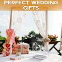 Chunful 4 Pcs Clear Acrylic Wedding Sign for Ceremony Reception 5 x 7 Frosted Arch Wedding Signage Decor with Stand Guestbook Cards and Gifts in Loving Memory Favors Sign(Elegant White,Fresh Style)