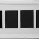 Creative Letter Art 4 Opening Glass Face White Picture Frame to hold 5 by 7 inch Photographs including 10x24-inch White Mat Collage