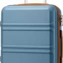 Kono 20'' Carry on Luggage with Spinner Wheel TSA Lock, Lightweight PC+ABS Hardside Luggage Durable Small Carry on Suitcase Apricot Blue