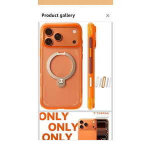 TORRAS Ostand Q3 Air for iPhone 17 Pro Case 6.3'' with Stronger Magnetic Stand, Fit for Magsafe, Airbags Miltary Protection, Camera Control for iPhone 17 Pro Case, Shockproof & Stylish, Horizon Orange
