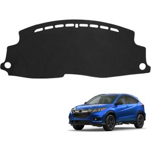 Black Dashboard Dash Board Cover Mat Carpet for Honda HRV 2016-2022 Accessories Dash Cover Flannel Material Dash Mat Sunshade
