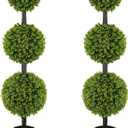 4FT Topiary Balls Artificial Outdoor Set of 2 Front Door Plants
