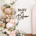Baby in Bloom Sign, Brown Felt Letter Baby Shower Sign Baby in Bloom Party Decor Backdrop for Boy or Girl Baby Shower Gender Reveal 1st Birthday - Brown