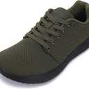 WHITIN Men's Wide Toe Box Walking Shoes + Zero Drop with Non-Slip Rubber Outsole (Black) 40/8