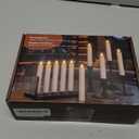 PChero 10 Pcs Rechargeable Flameless Taper Candles with Charging Station, 6.7" LED Candles with Remote & Timer, Battery Operated Flickering Tapered Candlesticks for Window Wedding Christmas Home Decor