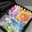 Caliart Alcohol Markers Brush Tip - 121 Colors Dual Tip Art Markers Set for Adult Coloring Books Artist Drawing Illustration Sketching, with Case Permanent Alcohol Based Colored Chisel & Brush Pens