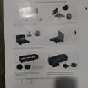 Vesgantti 109" U Shaped Cloud Sectional Sofa, Comfy Corduroy Upholstered Sectional Modular Sofas for Living Room, Modern Modular Couch with 2 Ottoman Deep Seat, Dark Grey