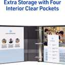 Avery Heavy-Duty View 3 Ring Binder, 2" Slant Rings, 540-Sheet Capacity, 2.8 Inch Wide Spine, Great for Home, School Supplies, Office, or Organization Needs, 1 White Binder (79192)