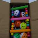 Swing Hanging Standing Chewing Toy Hammock Climbing Ladder, Cage Colorful Toys Suitable for Budgerigar, Parakeet, Conure, Cockatiel, Mynah, Love Birds, Finches