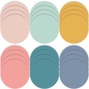 Lincia 24 Pack Colorful Erase Dots Circles 10.5 Inch Removable Vinyl Spot Dry Erase Desktop Writing Spots Set for Classroom Table Teacher Students School Home Desk Wall (Fresh Colors)