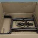 Set of 2 Folding Banquet Table Legs - Sturdy Foldable Table Legs w/Non-Slip Plastic Tips & All-Around Welds - Sleek Black Finish 19 Gauge Steel - 24" W x 72" H Standing Desk Legs