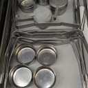 Alpha Living Pack of 4 Chafing Dish Full Set Stainless Steel Catering Chafer with Lids, Pans & Fuel Holders Buffet Food Warmers for Parties, Events & Weddings Alpine Gray Handles