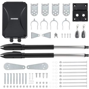 CO-Z Automatic Dual Swing Gate Opener Kit, Electric Gate Opener for Doors up to 660lb*2 18ft, Driveway Home Garden Gate System for Double Swing Gates, Dual Gate Complete Kit with Remote Control
