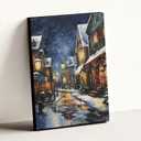 ARPEOTCY LED Framed Christmas Art Decor, Winter Vintage Village Night Scene Pictures, 16x20 Inch, Battery Operated(exclude), Xmas Decoration Gifts for Living Room Bedroom Shelf Fireplace Hallway