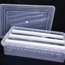 Arts Of India Two Rod Bangle Box For Women,Boxes For Storage Plastic Big Size,Jewellery Box For Travelling,Bride,Poratble Chudi Organizer For Travel,Transparent Organiser (3 RODS)