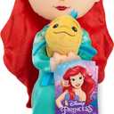 Disney Princess Lil' Friends Ariel & Flounder 14-inch Plush Doll, Kids Toys for Ages 3 Up by Just Play