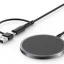 JSAUX Magnetic Wireless Charger Compatible with MagSafe Charger/iPhone 16/16 Pro/16 Plus/16 Pro Max/iPhone 15 Pro Max Plus/iPhone 14 13 12 Series, Wireless Mag Safe Charging Pad, Mag Charger (Black)