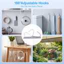 3 x Heavy Duty Adhesive Hooks for Hanging, Waterproof Bathroom Towel Hooks, Stainless Steel Wall Mount & Door Hooks, Clear Sticky Hooks for Coats, Towels, Bags, No Drilling (10PC)