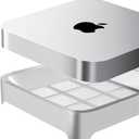 IFCASE Desktop Dust, Air Filter Stand for Mac Mini 2010-2023 M1 M2 Pro, Mac Studio M1 M2 Max/Ultra (Silver)