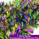 3 Pcs Mardi Gras Garland Decorations, Total 49.2 Ft Glitter Tinsel Garland Decor for Home Tree Bedroom Office Classroom Party Indoor Outdoor Holiday, Each 16.4 Ft