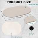 Elfcool Stone Bath Mat Diatomaceous Earth Shower Mat Non Slip Quick Dry Bath Stone Mat Super Absorbent Bathroom Floor Mat for Bathroom Kitchen Counter (Off White), 1'3" x 1'11"
