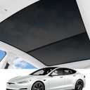 Roof Sunshade, Windshield Sunshade,Glass Sunroof Shade UV Sun Blocking Heat Shade Comptatible with Tesla Model S (Black (2016-2021))