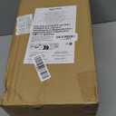 Amazon Basics Toilet Brush and Holder Set, Heavy-Duty Bristle Scrub Brushes with Non-Slip Handle, White, 4-Pack