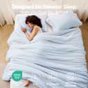Queen Comforter Set, All Season Ultra Soft Down Alternative Bedding - 3 Piece Lightweight Bed Set Includes 1 Comforter (90"x90") and 2 Pillow Shams (20"x26"), Light Blue