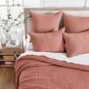 Levtex Home Mills Waffle Queen Bedspread Set (104x106in) with 2 Pillow Shams (26x20in) - Adobe - 100% Cotton Queen Size Bedspread Set - Lightweight, Soft, Pre-Washed