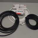  Mediabridge Coaxial Patch Cable (25 ft) Triple-Shielded, in-Wall Rated RG6 Cable with Compression Connectors, Set of 3 (2 Black, 1 White)