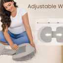 Pregnancy Pillow for Sleeping Memory Foam Pillow for Side Sleeper, Maternity Pillow Support for Back, Belly, HIPS for Pregnant Women, Portable and Adjustable Travel Wedge Velvet Grey