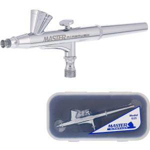 Master Airbrush G25 Multi-Purpose Dual-Action Gravity Feed Airbrush Kit with 0.2mm Tip & 1/16 oz Cup for Aerografo Illustration, Nail Art, Model Painting & Cake Decorating