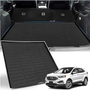 Sunsdrew Cargo Trunk Liner for Ford Edge 2015-2025 (5 Seats), Rear Cargo Mat Trunk Mat All Weather Protection Cover Accessories TPE Rubber Raised Edge