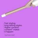Conair Double Ceramic -Inch Curling Iron, -Inch Barrel Creates Spiral Curls, Hair Curler for Use on Short to Medium Hair, White/Rose Gold