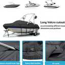EliteShield Boat Cover for Ski & Wakeboard Tower, 600D Trailerable 22-24 ft