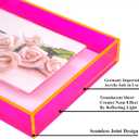 11x14 Acrylic Picture Frame Neon Floating Photo Frame for Wall Mount and Tabletop Decorative in Gallery Home Office, Neon Pink