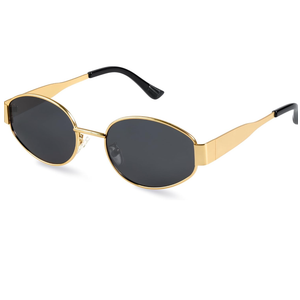 livho 2025 Trendy Oval Sunglasses - Stylish Polarized Shades for Everyday - Retro Metal Frames