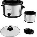 Crockpot® 5 Qt. Round Manual Slow Cooker and Little Dipper, Stainless Steel