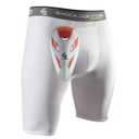 Shock Doctor Compression Shorts with Protective Cups Adult M - White: Knit Athletic Underwear