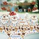 My First Rodeo Decorations Boy 63 PCS Cowboy Birthday Party Decoration Set Blue Brown Party Decor Supplies with Banners Paper Dinner Dessert Plates Napkins Tablecloth Tableware