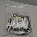 Ekouaer Womens Nightgown Long Loungewear V Neck Nightshirt Sleepwear Full Length Sleepshirt with Pockets (X-Large, Grey White Striped)