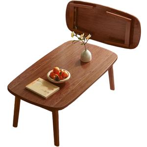 Multifunction Portable Foldable Floor Table, Low Japanese Folding Coffee Tables, Small Space Tatami, Chabudai, for Eating, for Bedroom, Living Room, Balcony, No Assembly