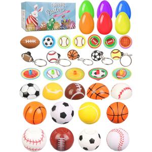 Easter Surprise Egg Toys - 32 Eggs with Balls Kids Party Favor School Classroom Prizes for Classmate Teens Boys Blind Mystery Box Fillers Easter Surprise Egg Toys - 32 Eggs with Balls Kids Party Favor School Classroom Prizes for Classmate Teens Boys Blind Mystery Box Fillers