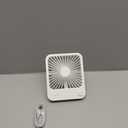 JISULIFE Desk Fan Battery Rechargeable, 4500mAh 180Foldable Portable Personal Fan, 4 Speeds Adjustable Long Battery-life for Home Office Travel Outdoor Gifts for Women Men-White