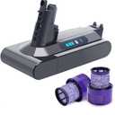 Biswaye Upgraded 25.2V 5.0Ah V10 Replacement Battery Compatible with Dyson Cyclone V10 SV12, V10 Animal, V10 Absolute, V10 Allergy Cordless Vacuum Batteries, Comes with 2 Filters