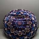 32 inches Meditation Floor Cushion for Adults, Round Large Thick Floor Pillow, Memory Foam Filling, Navy Blue