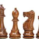 House of Chess - Tournament Chess Set Pieces - Unique Staunton Golden Acacia Wood/Boxwood - King Height: 3.75" (95 mm) - 2 Extra Queens - Weighted